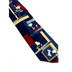 Peanuts Men's Silk Necktie. "The Dog Bone is Connected to the Funny Bone". VGC!